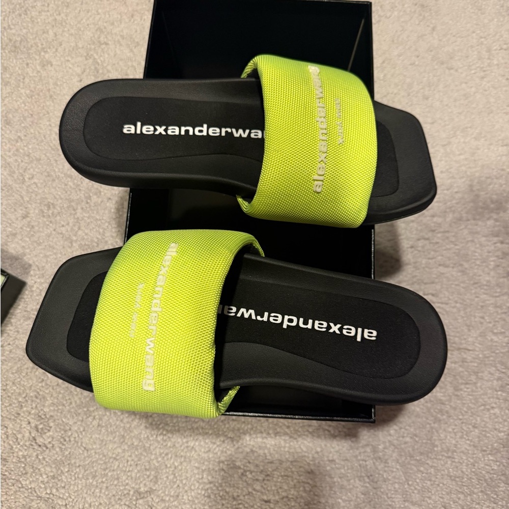 Alexander Wang Bright Lime Slides